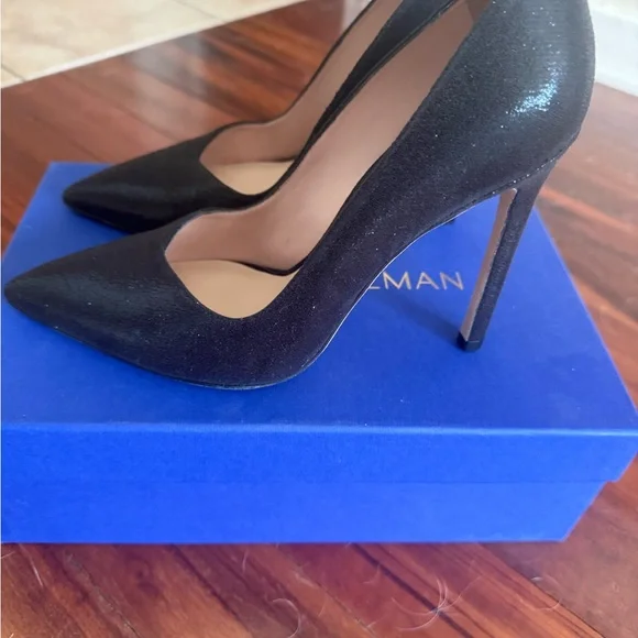 Stuart Weitzman Black Pointed Toe Heels - Picture 5 of 6